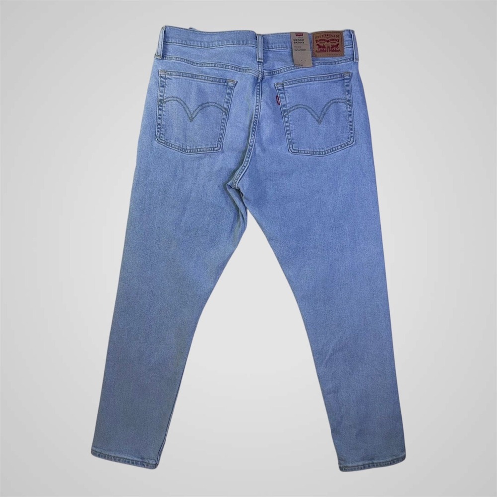 Levi's Wedgie Skinny Jeans Womens 32x26 Light Wash High Rise Button Fly Crop - Picture 5 of 15